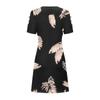 Abito elegante da donna a vita media con stampa floreale alla moda casual e spalle scoperte