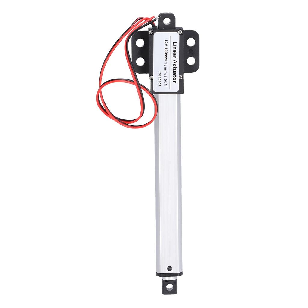 Linear Actuator 100mm 12V Input Voltage Stroke Micro Linear Actuator Low Noise Short Circuit Protection Linear Motion Actuator (Stroke 100mm-15mm)