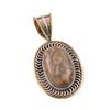 Natural Ocean Jasper 925 Solid Sterling Silver TwoTone Gift Pendant 1.50" F7w60