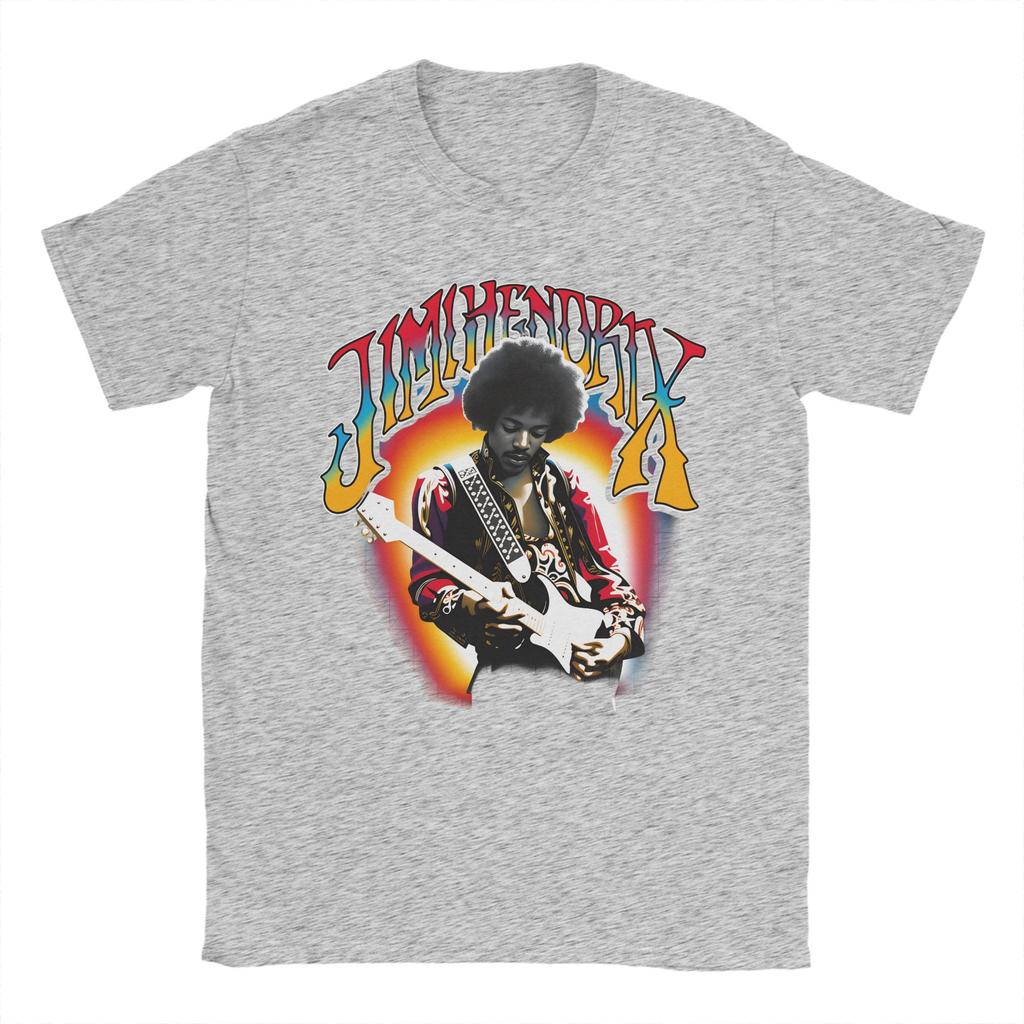Jimi Hendrix T Shirt for Men 100 Cotton Novelty TShirts Crew Neck Tees Short Sleeve Tops Graphic