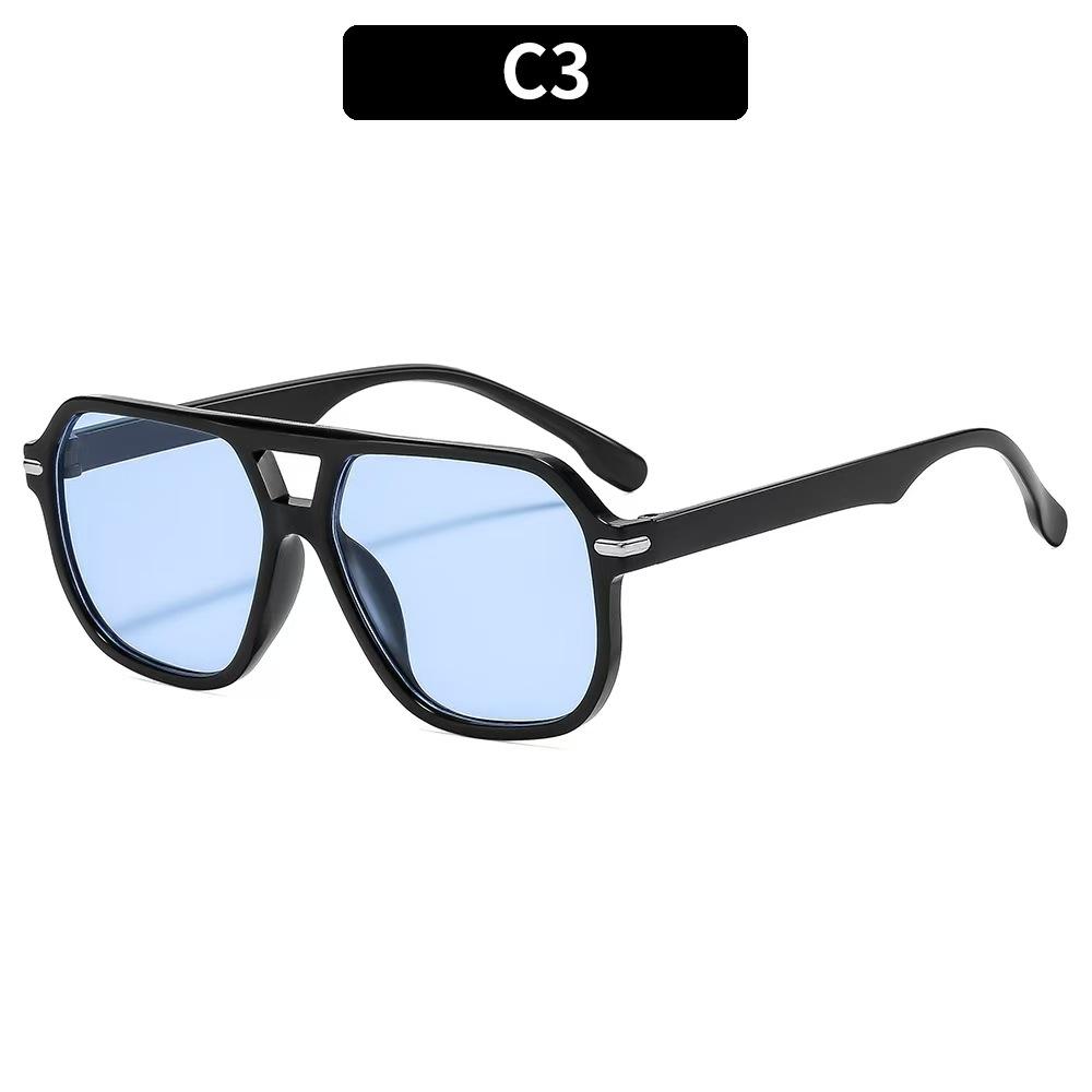 Oversized Square Sunglasses Vintage Double Bridge Sun Glasses Women Trendy Luxury Brand Design Outdoor Shades Uv400 Eyeglasses