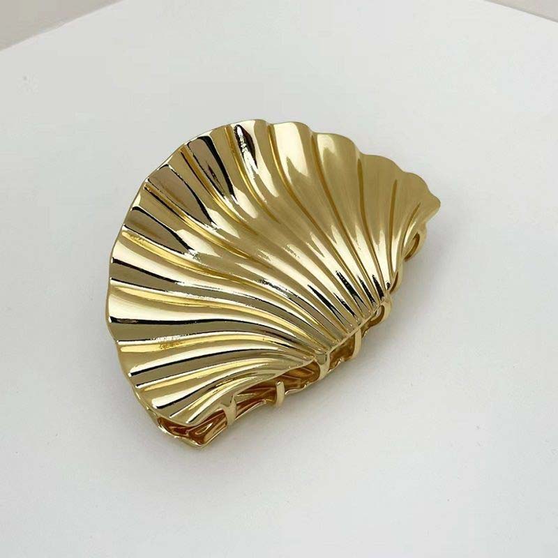 Fashion Gold Color Metal Shell Hair Claws Hairwear for Women Sweet Clip Crab Clamps Hair Clips Claw Clip Trendy Hair Accessories