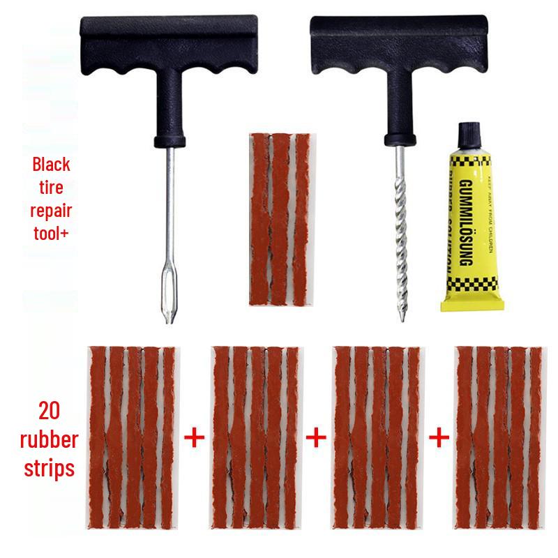 Notfall-Reifenreparaturset für Autos & Motorräder - Schnellversiegelungs-Klebestreifen & Flüssigkeit
