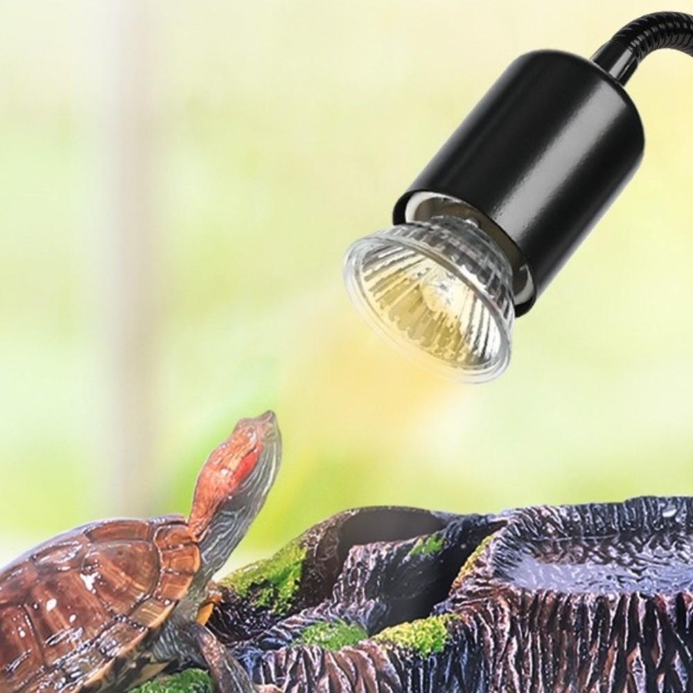 Curved Long Holder Reptile Heat Lamp 25W/50W/75W Pet Heat Bulb Temperature Controller