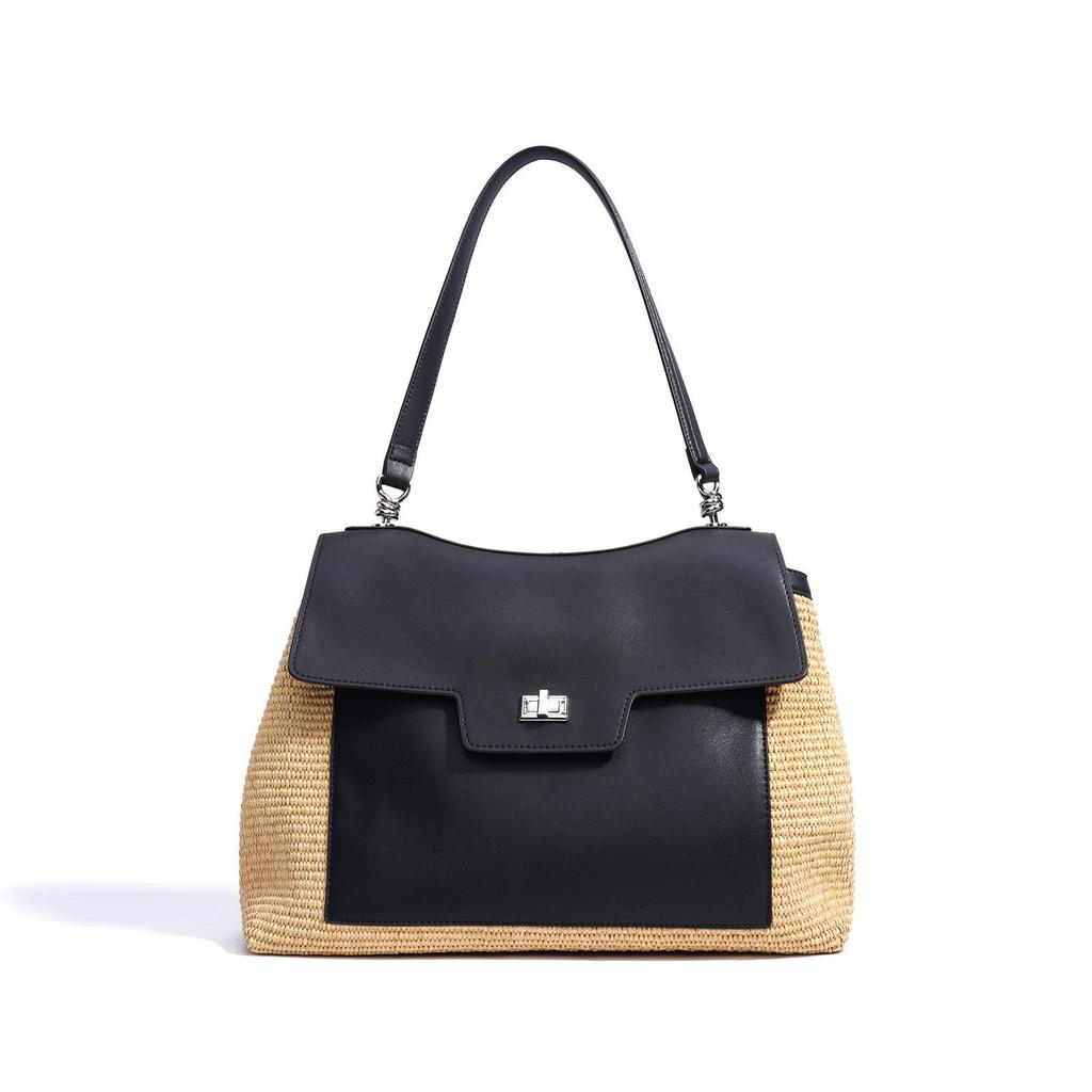 2025 Women's High-End Woven Summer Tote: Casual Crossbody & Single Shoulder Bag