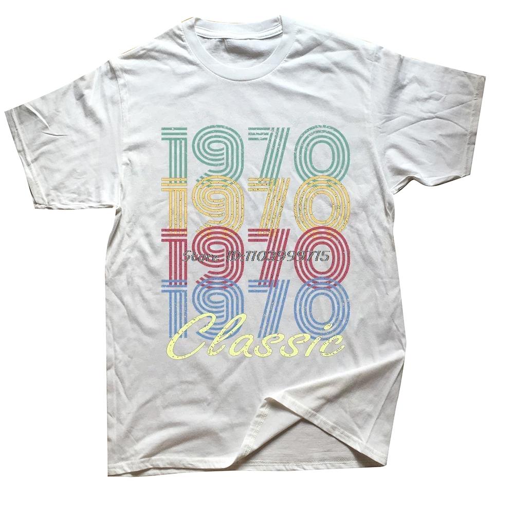 Ny Vintage Retro Klassisk 1970 54-årig Födelsedag Dag Present T-shirt Sportfantast T-shirt Herr Bomullskläder Tungvikt T-shirt Toppar