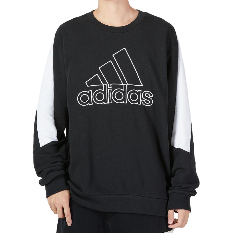 adidas Sweatshirts Men's Black Crew Neck Moderate Other HK4539