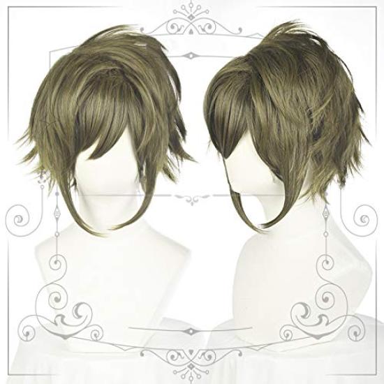 

косплей трава крутой короткий костюм парик 2 бонусных предмета Термостойкий парик, Второй замок зеленый, волосы, +