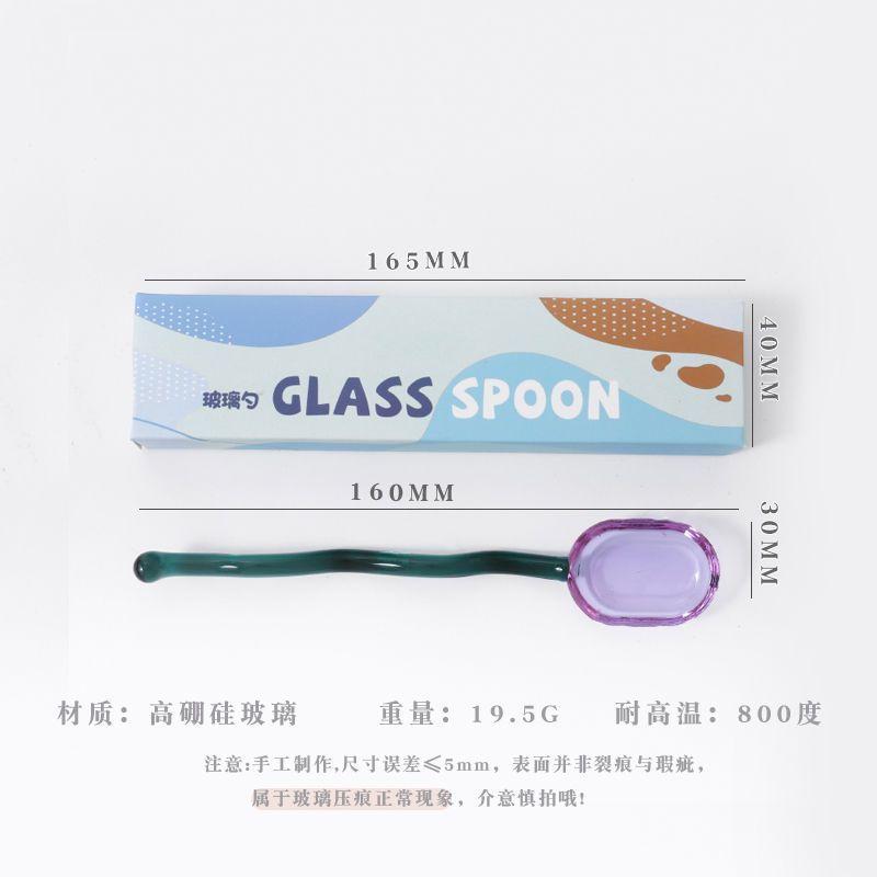 Colorful Glass Bowls Set Heat Resistant Transparent Salad Soup Rice Noodle Bowls with Spoons Tableware