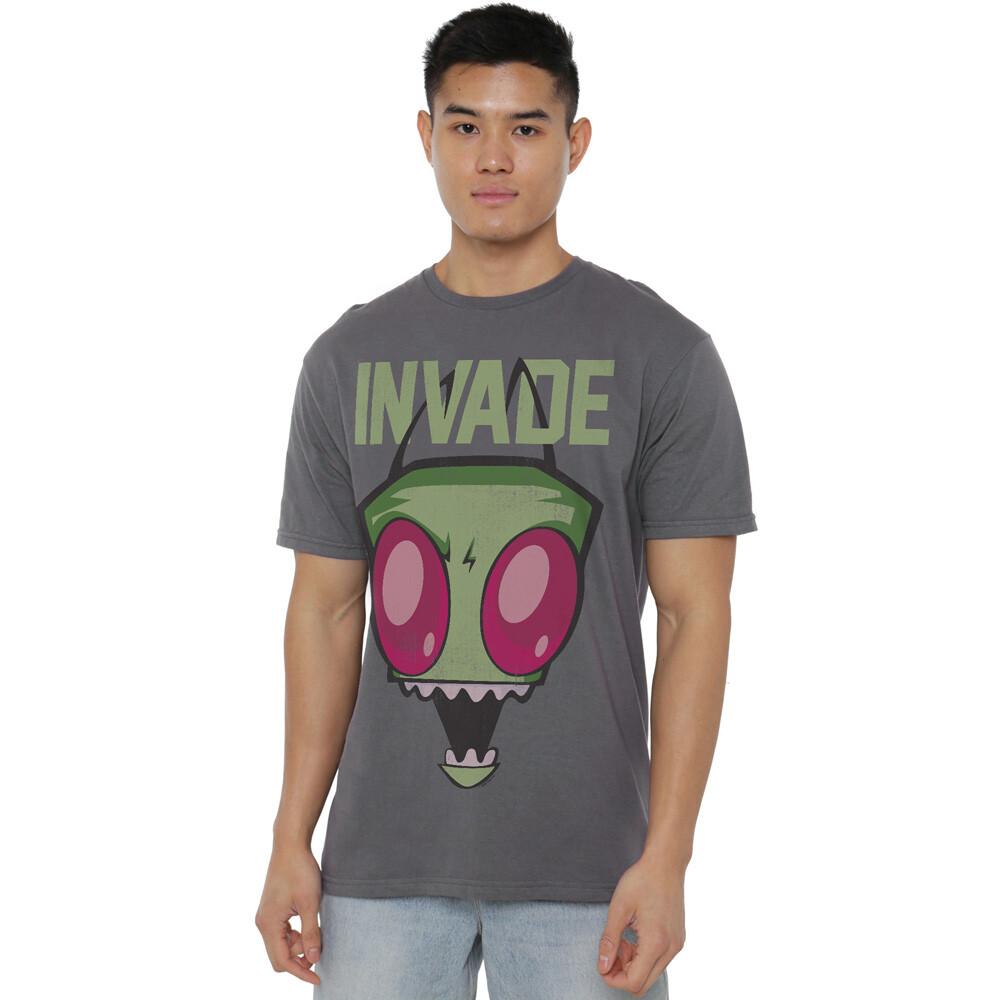 Invader Zim Invade T-Shirt S-2XL Charcoal S
