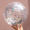 PVC Inflatable Transparent Beach Ball with Blue Sequins for Water Play and Photo Props