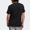 Adidas Large Logo Print Casual Crew Neck T-Shirt Men Tops Black HK9157