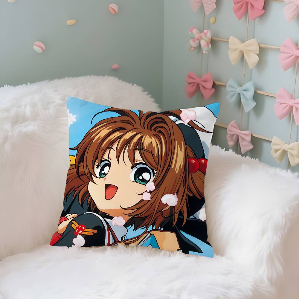 Kawaii Cardcaptor Ssakura Case Plush Fabric Soft Pillowcase Double Sided Print Cushion Cover Household Gifts