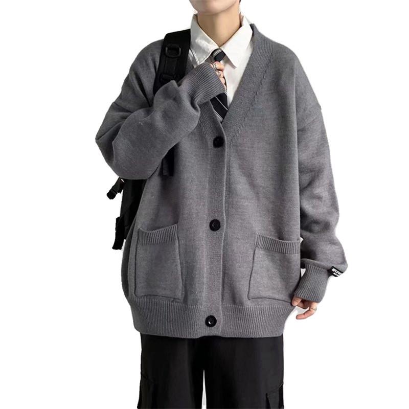 Men's Autumn Winter Korean Style Cardigan Sweater - Trendy, Handsome, Warm, Loose Casual Knitwear Jacket