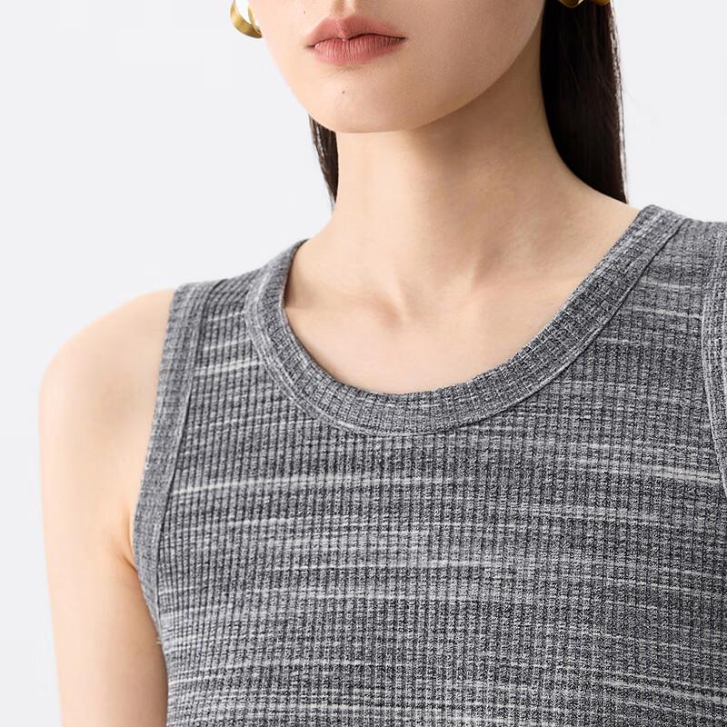 JNBY 2025 Summer Slim Fit Round Neck Sleeveless Dress