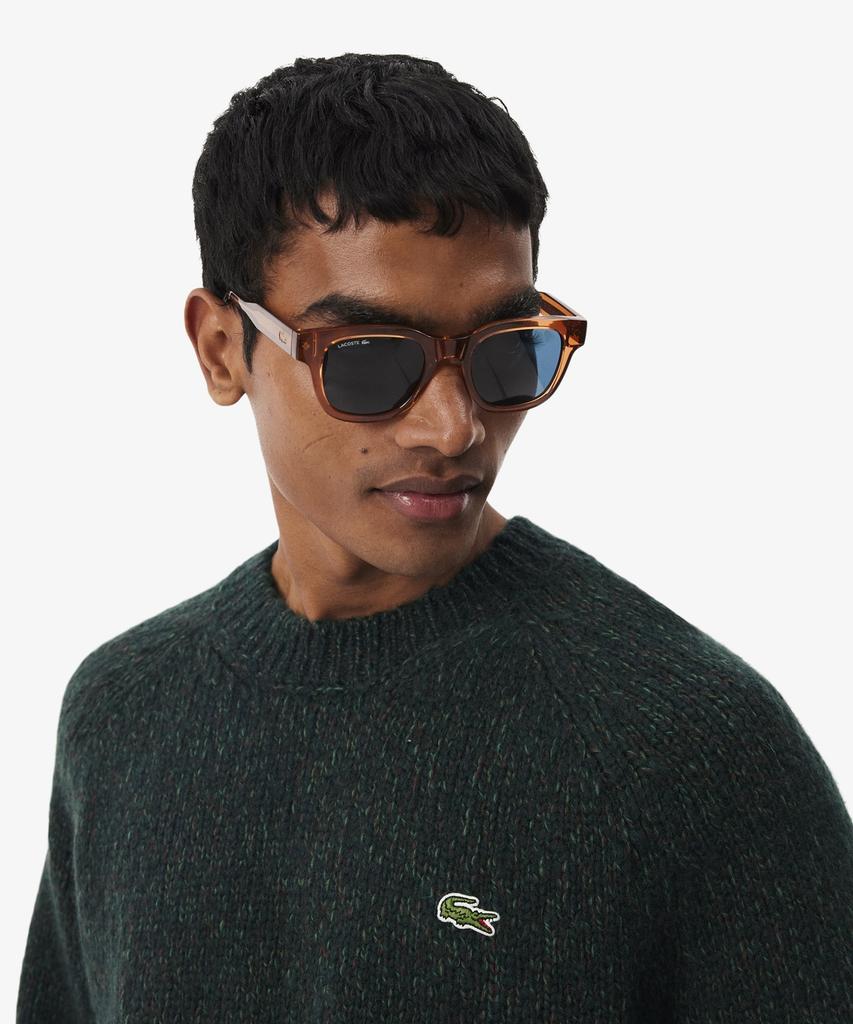 LACOSTE Men'S Braided Crew Neck Pullover Ah8570-56N Uhf