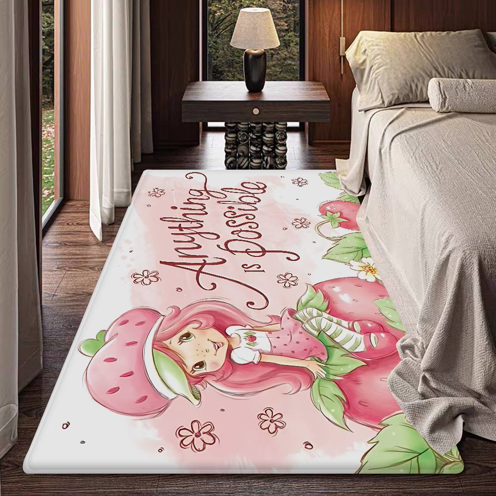 S-strawberry-shortcakeS Room Mats Anti-slip Absorb Water Long Strip Cushion Bedroon Mat Household Carpets