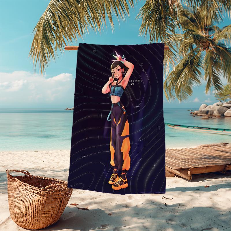 1Pc Fantasy Warrior Trio Beach Towel Microfiber Beach Towel Thin Absorbent For Beach Swimming Yoga Bath Sports 0917207