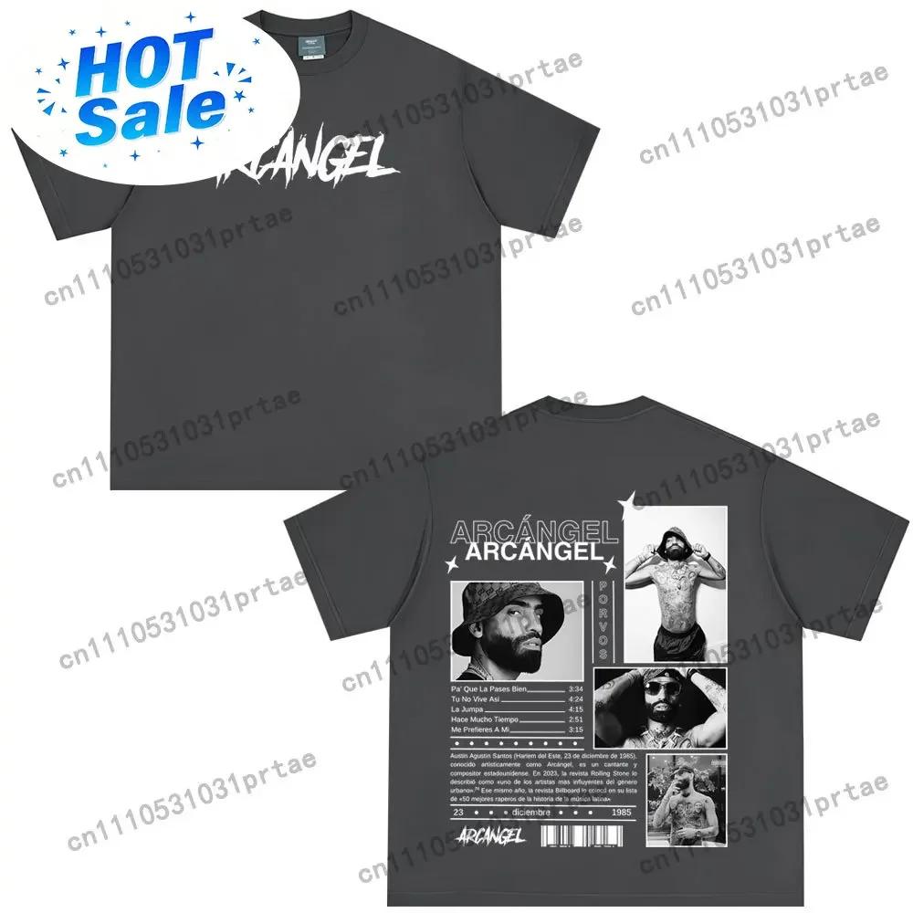 Rapper Arcangel Album 2025 T Shirt Unisexs Wounisex Clothing Hip Hop Fashion Oversized Short Sleeve Tshirt  Cotton Tshirts Fan Gift