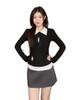 Plus Size Color Block Two-Piece Design Long Sleeve T-Shirt - Early Autumn Slimming Top 2025