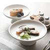 Round High Foot Fruit Tray Ceramic Snacks Dessert Plate Home Solid Color Tableware Bread Cake Display Plates Kitchen Accessories