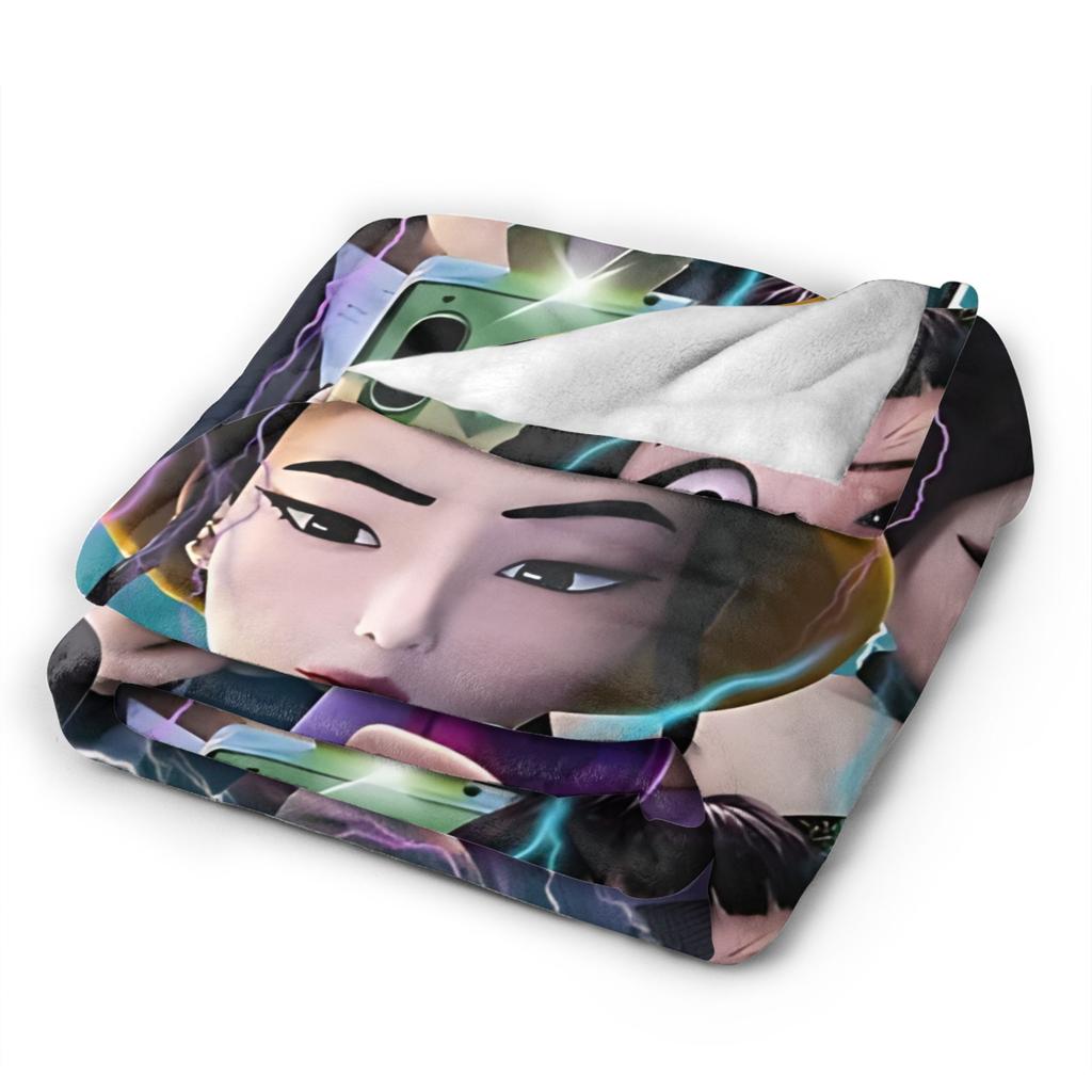 ZOEY HUNTRX - HUNTRIX K-Kpop D-Demon H-Hunters Flannel Throw Blankets  Blanket for Home Outdoor Warm Bed Rug,