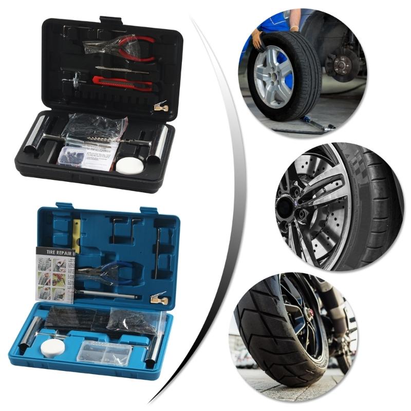 Car Tire Repair Kit Puncture Plug Tool Tyre Puncture Universally for Tire Strips Stirring Glues Repair Tool Kit