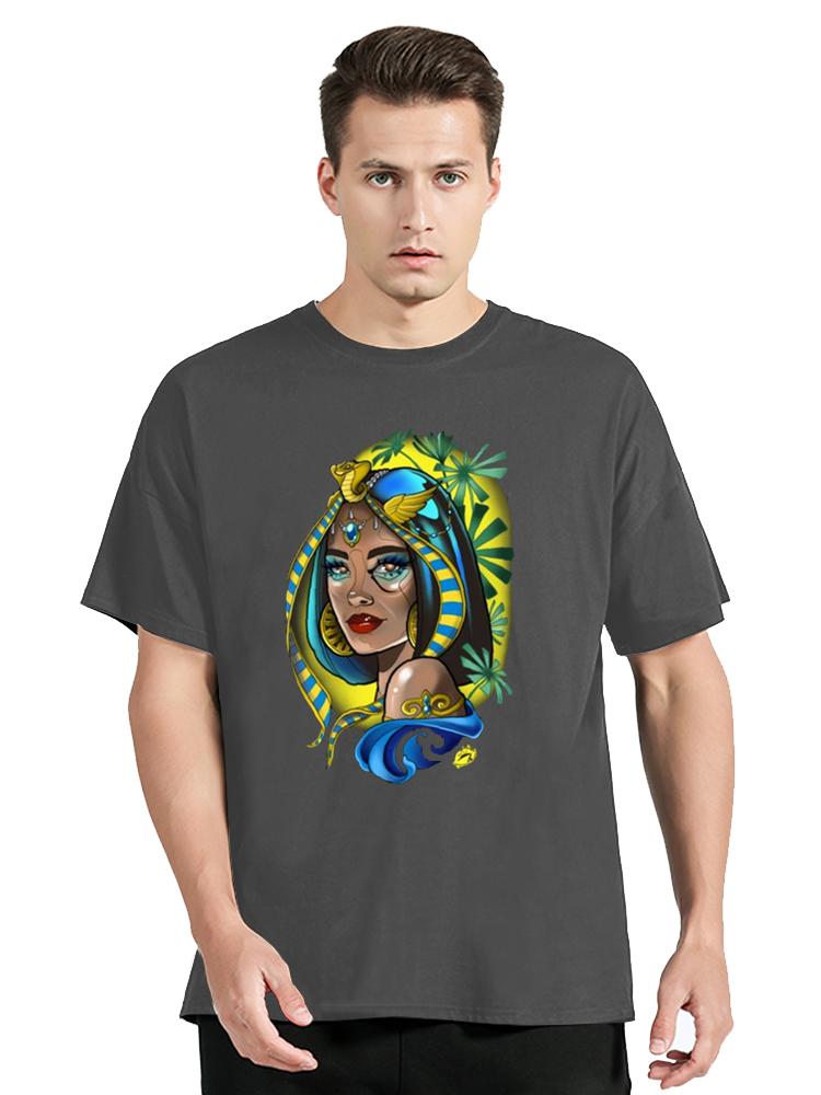 Graphic Fashion Tshirt Neotraditional Cleopatra T Shirt Oversized Anime Clothes Cotton Tops Tees Fitness Unisex Tshirt