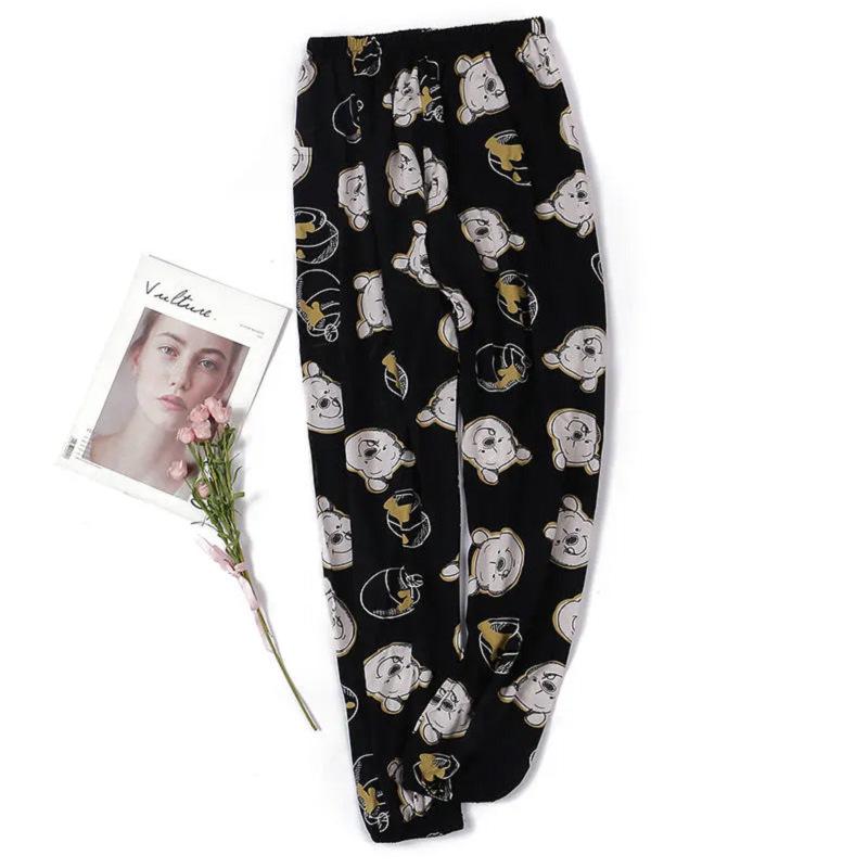 Pantaloni de vară pentru femei, din mătase, din bumbac, anti-țânțari, pentru plajă – pantaloni largi, casual de pijama