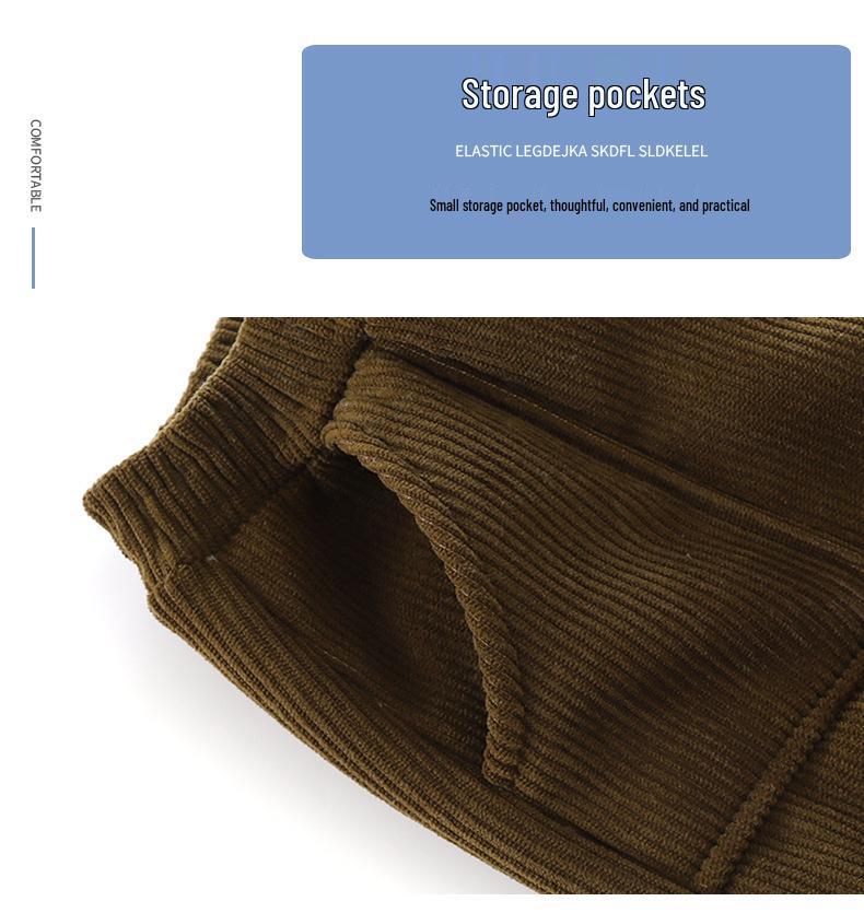 Dětské teplé ležérní kalhoty s fleecovou podšívkou - Podzim/Zima Korejský styl - Silné bavlněné tepláky evropského střihu pro chlapce a dívky