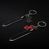 Anime Guts Dragon Slashing Keychain Sword With Red Logo Key Pendant Cosplay Props For Men Women Backpack Keyring Jewelry Gift