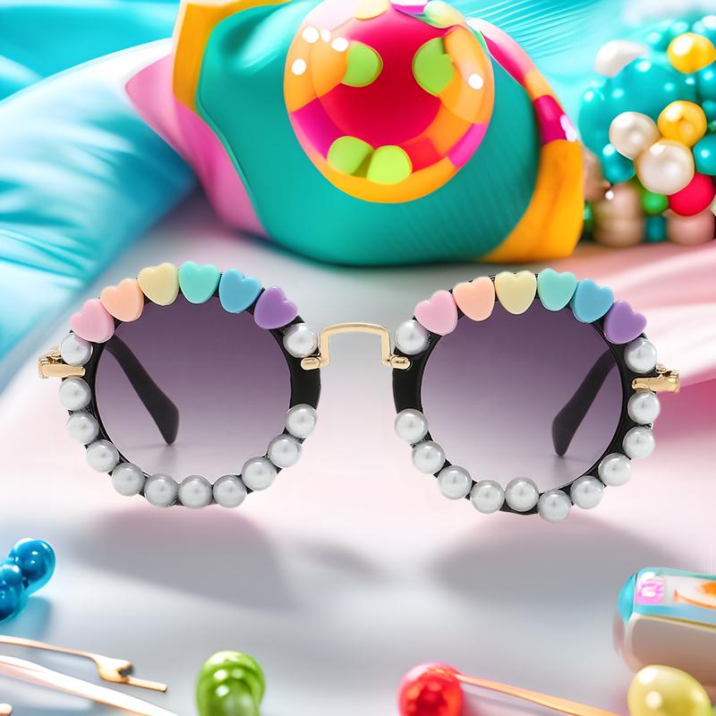 

Trendy Kids UV-Protection Pearl Sunglasses: Street Style & Fashionable