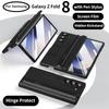 Official Hinge Protect with Pen Stylus & Tempered Screen Glass Case for Samsung Galaxy Z Fold 8 7 6 5 4 3 Stand Anti-drop Cover