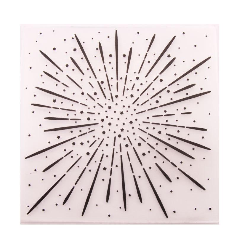 Hillside Lace Line Frame Plastic Brosing Folders for DIY Scrapbooking Album Card Decor Model Art Template Village House