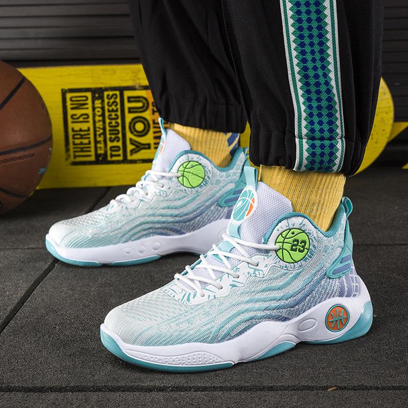 High-top basketball shoes men's new youth student sports shoes competition training shoes street racket fashion trendy shoes men