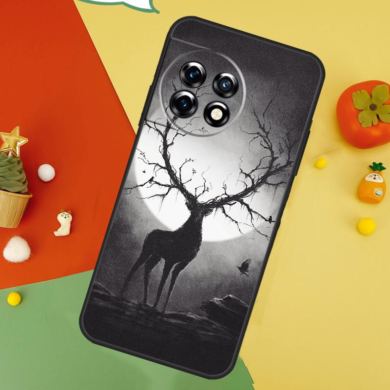 Deer Back Case For OnePlus 15 13R 13 13T 12 12R 11 10 10T 8T Nord CE 5 2 3 4 Lite N20 N30 Cover