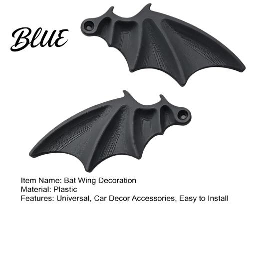 Weather Resistant Car Accessories 1 Pair Bat Wing License Plate Decoration Gothic Black Decor Auto for Vehicle Front Rear Plates Truck SUV Exterior