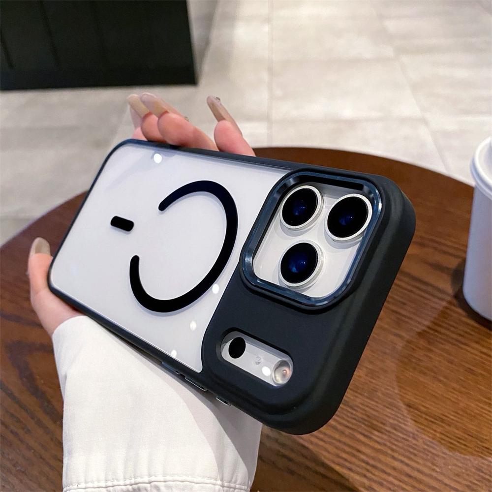 

Shockproof For Magsafe Wireless Charge Case For iPhone 17 Air 16 15 14 13 Pro Max Plus Camera Lens Protect Wireless Charge Cover iPhone 13