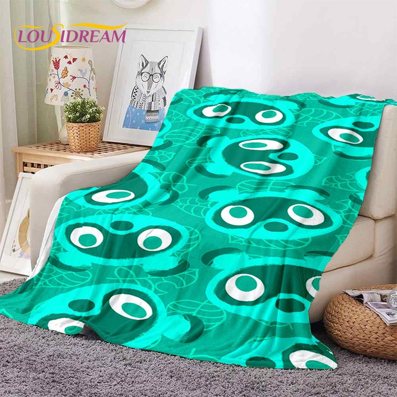 Cute Animal Crossing New Horizons Cartoon Soft Blankets,Throw Blanket Comfortable Blanket for Picnic Beds Sofa Home Bedroom Kids
