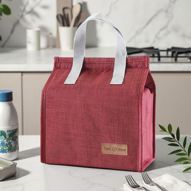 

Сумка для ланча Изолированный ланч-бокс Маленький герметичный холодильник Контейнеры для еды для ланча Многоразовый Высокой вместимости вино красного