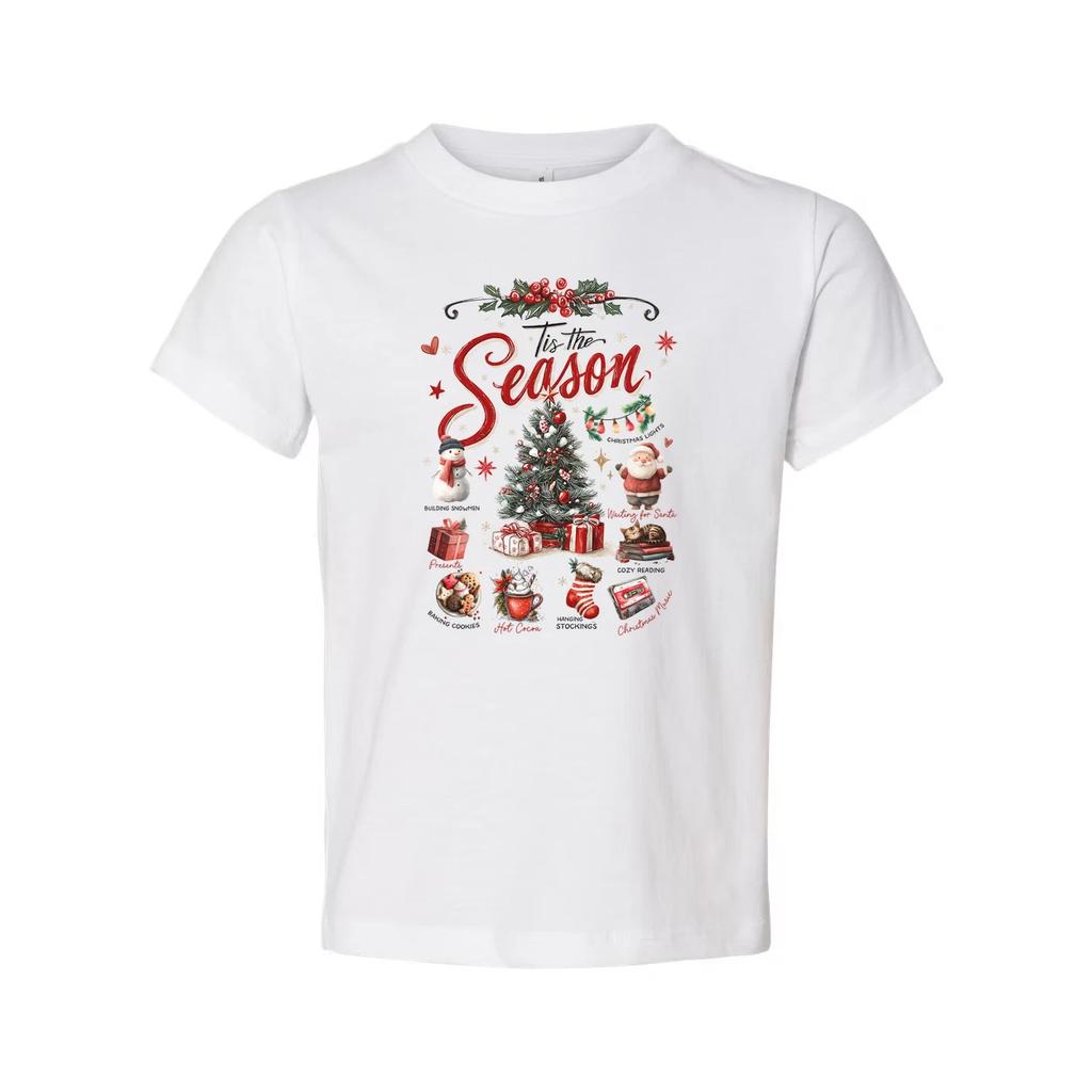 Christmas Unisex T Shirt Tis The Season Graphic Featuring Christmas Tree Santa S