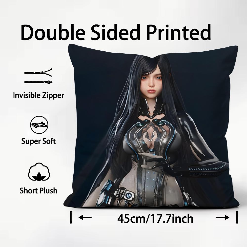 SStellar BladeE Game Cushion Cover Plush Fabric Soft DoubleSided Printed Sofa Warm Winter Home Child Gift Pillow Case