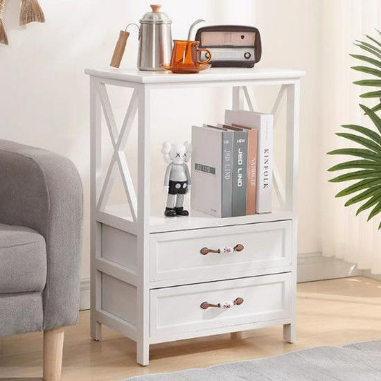 Retro Massivholz Kommode mit fünf Schubladen für Schlafzimmer oder Wohnzimmer