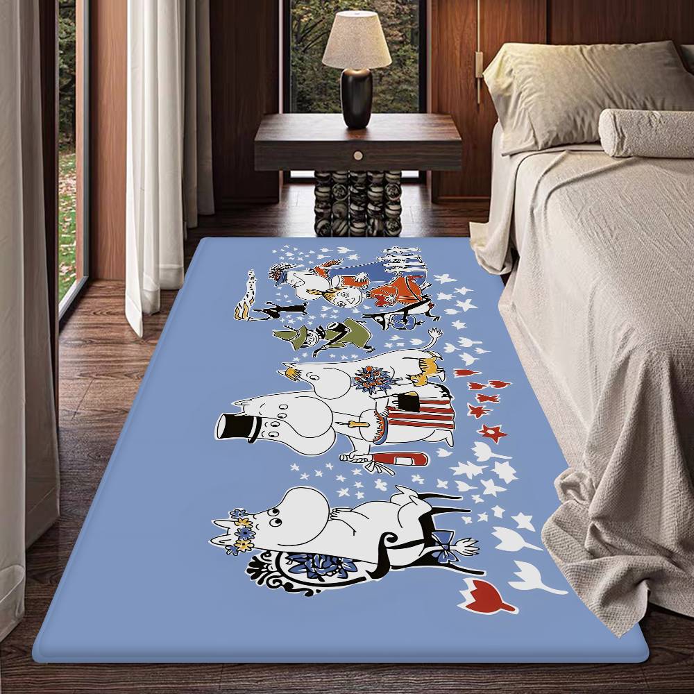 Tappetino Moomin M Carino Stile INS Morbido Pavimento Camera da Letto Casa Tappetino Lavanderia Tappeti Domestici Antiscivolo