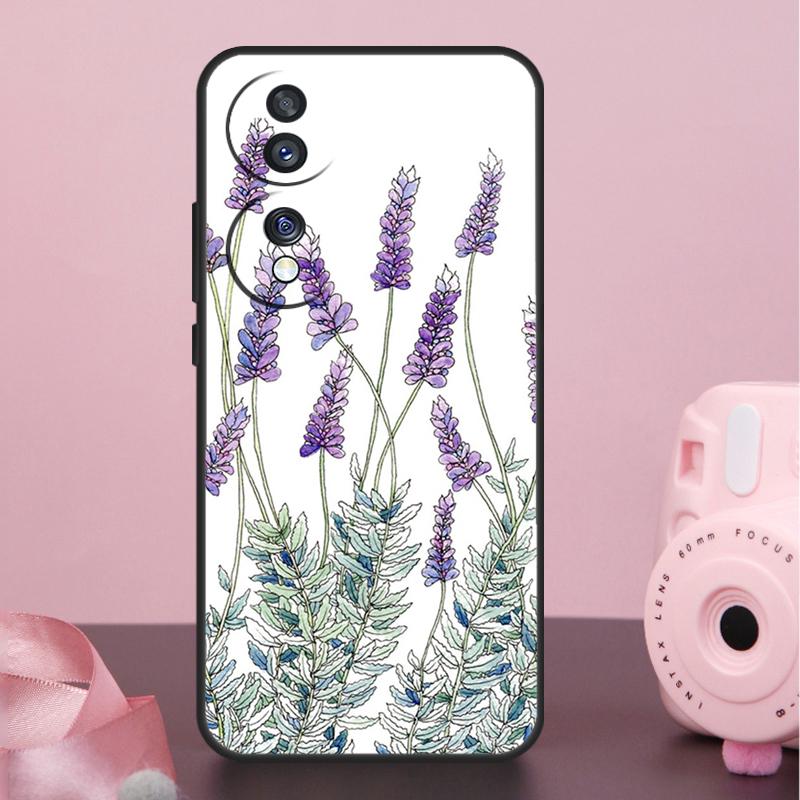 Yellow Cosmos Flowers Lavender Case For Honor 200 400 Pro 50 70 90 X9a X9b X9c X9d X8b X8c Win Magic 7 Lite 5 6 8 Pro Cover