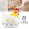 55-Minute Analog Kitchen Timer with Countdown Function, Cute Chicken Design, Battery-Free, Cooking Timer for Baking, Loud Alarm, Clockwise Rotation (W