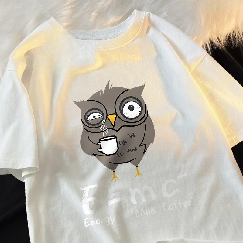 Coffee Fun Formula Printing Mens T-Shirts Cotton Streetwear Loose Oversize T Shirt Pattern Tee Clothes