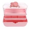 Hair Accessories Storage Box with Transparent Lid Layered Compartments Folding Craft Organizers for Girls Headbands