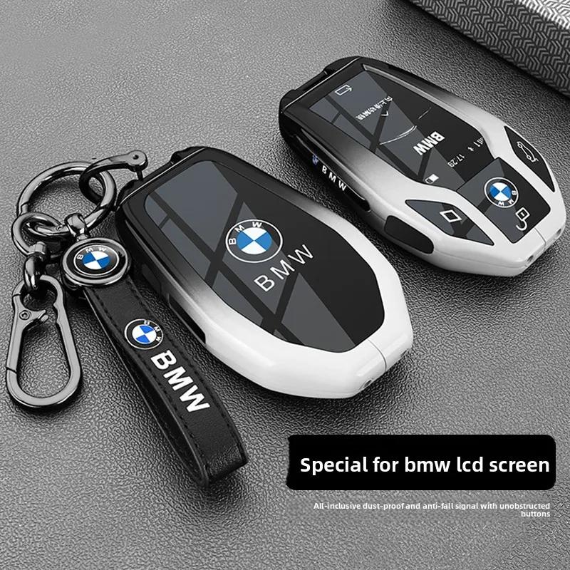 BIFL6 New 2025 Carbon Fiber Silicone Car Key Case LED Display For BMW 5 7 Series G11 G12 G30 G31 G32 I8 I12 I15 G01 X3 G02 X4 G05 X5 G