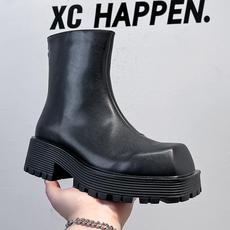 

Квадратные ботинки Martin мужские высокие дерби ботинки челси на платформе дышащие дымчатые ботинки 8118-A 38 чёрный